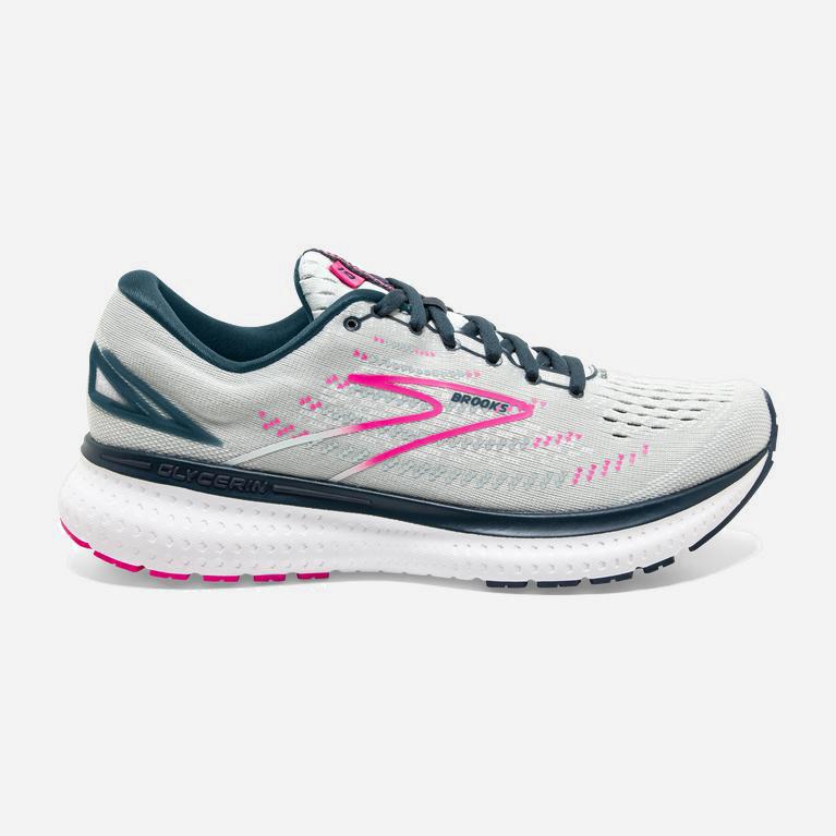 Ténis Brooks Glycerin 19 Sapatilhas De Corrida Para Estrada Mulher Azul Marinho/Rosa/Cinzentas (0983